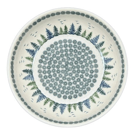 Bowl, Round, Shallow, Salad, 11.75" in "Pine Forest" by Manufaktura | M173S-PS29