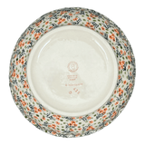 Bowl, Round, 9" Bowl in "Peach Blossoms - Solid Rim" by Manufaktura | M086S-AS46A