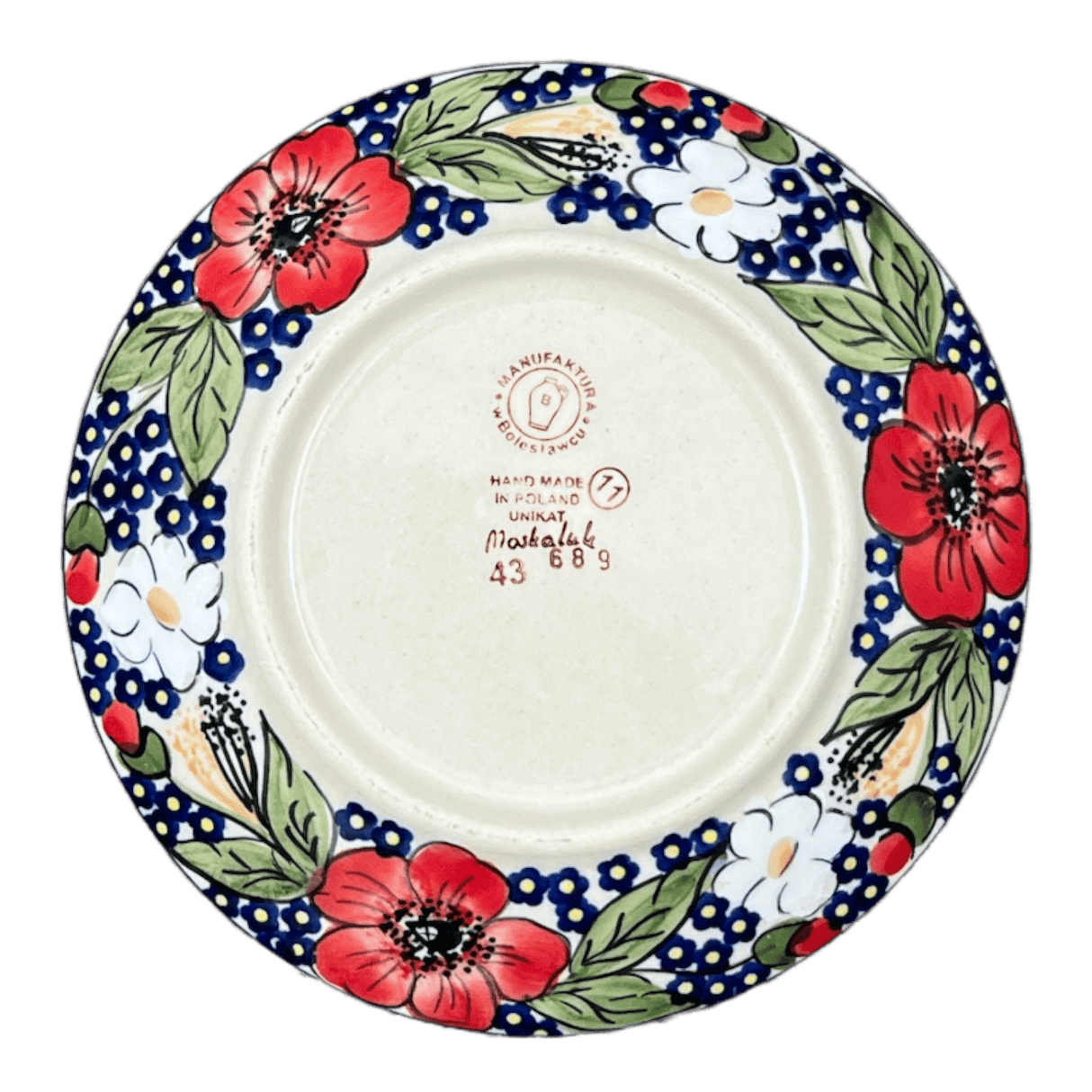 Plate, Round, Dessert, 6.5" in "Poppies & Posies" by Manufaktura | T130S-IM02