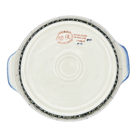 A picture of a Polish Pottery Baker, Round, 8", WR (WR43F) in "Lavender Fields" by W.R. Ceramika | WR43F-BW4 as shown at PolishPotteryOutlet.com/products/8-round-baker-lavender-fields-wr43f-bw4