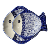 Platter, Fish-Shaped, Large, 9.5" x 8.25" in "Butterfly Garden" by Manufaktura | S015T-MOT1