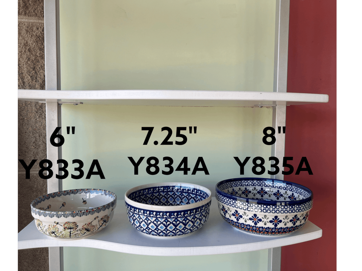 Bowl, Round, Magnolia, 7.25" in "Rooster Blues" by Zaklady | Y834A-D1149