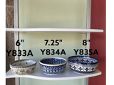 Bowl, Round, Magnolia, 7.25" in "Rooster Blues" by Zaklady | Y834A-D1149