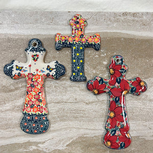 Polish Pottery crosses crucifix 