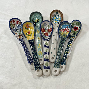 Polish Pottery sugar spoons hand painted