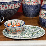 Plate, Oval, Soup & Sandwich, 11.75" x 7.25" in "Peaceful Season" by Manufaktura | P006T-JG24