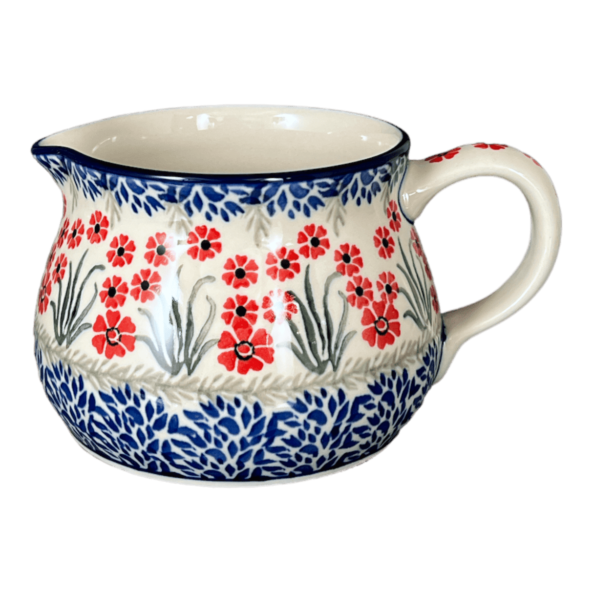 Pitcher, 30 oz in "Red Aster" by Ceramika Artystyczna | A008-1435X