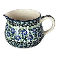 A picture of a Polish Pottery C.A. 30 oz. Pitcher (Clematis) | A008-1538X as shown at PolishPotteryOutlet.com/products/wide-mouth-pitcher-clematis-a008-1538x