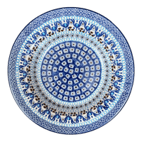 A picture of a Polish Pottery 9.25" Soup/Pasta Plate (Blue Ribbon) | A014-1026X as shown at PolishPotteryOutlet.com/products/9-25-soup-pasta-plate-blue-ribbon-a014-1026x