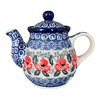 Polish Pottery C.A. 10 oz. Individual Teapot (Rosie's Garden) | A020-1490X at PolishPotteryOutlet.com