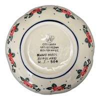 A picture of a Polish Pottery CA Large Apple Baker (Wild Rose) | A034-1525X as shown at PolishPotteryOutlet.com/products/large-apple-baker-wild-rose-a034-1525x