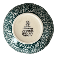 A picture of a Polish Pottery CA Large Apple Baker (Going Green) | A034-1885Q as shown at PolishPotteryOutlet.com/products/large-apple-baker-going-green-a034-1885q