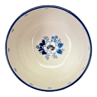 A picture of a Polish Pottery CA Large Apple Baker (Snow White Anemone) | A034-2222X as shown at PolishPotteryOutlet.com/products/large-apple-baker-snow-white-anemone-a034-2222x