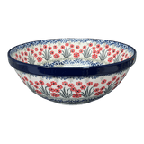 Bowl, Round, 11" in "Red Aster" by Ceramika Artystyczna | A055-1435X