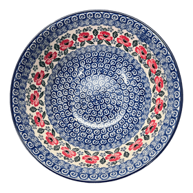 Polish Pottery C.A. 11" Serving Bowl (Rosie's Garden) | A055-1490X Additional Image at PolishPotteryOutlet.com
