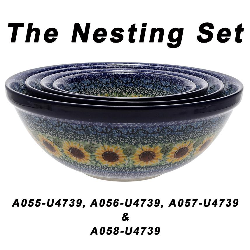 Bowl, Round, Kitchen, 6.75" in "Sunflowers" by Ceramika Artystyczna | A058-U4739