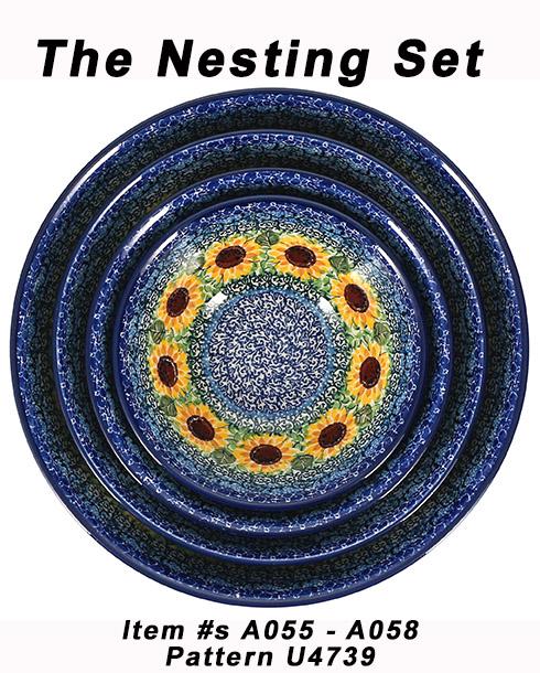 Bowl, Round, Kitchen, 6.75" in "Sunflowers" by Ceramika Artystyczna | A058-U4739