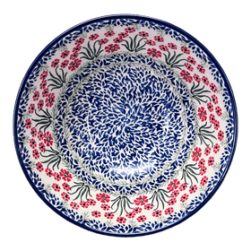 Polish Pottery CA 9" Kitchen Bowl (Red Aster) | A056-1435X Additional Image at PolishPotteryOutlet.com