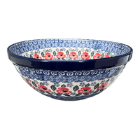 A picture of a Polish Pottery CA 9" Kitchen Bowl (Rosie's Garden) | A056-1490X as shown at PolishPotteryOutlet.com/products/9-bowl-rosies-garden-a056-1490x
