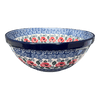 Polish Pottery CA 9" Kitchen Bowl (Rosie's Garden) | A056-1490X at PolishPotteryOutlet.com