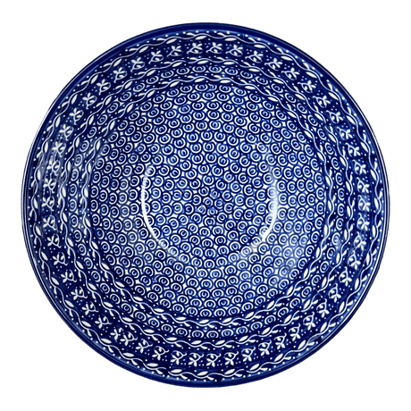 Bowl, Round, Kitchen, 9" in "Wavy Blues" by Ceramika Artystyczna | A056-905X