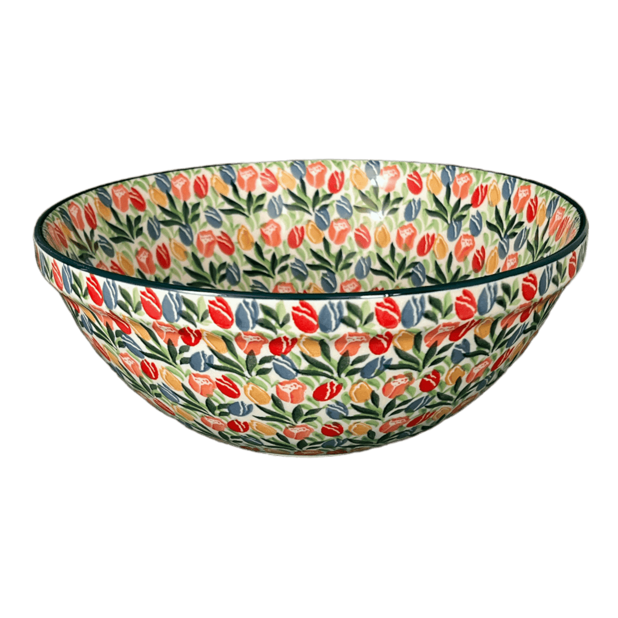 Bowl, Round, Kitchen, 9" in "Tulip Burst" by Ceramika Artystyczna | A056-U4226