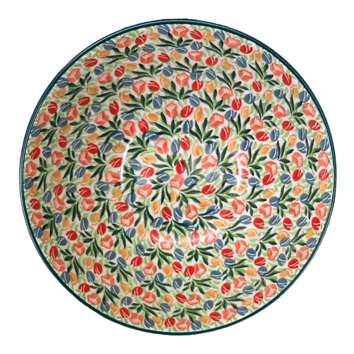 Bowl, Round, Kitchen, 9" in "Tulip Burst" by Ceramika Artystyczna | A056-U4226