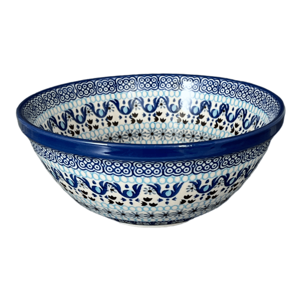 Bowl, Round, Kitchen, 7.75" in "Blue Ribbon" by Ceramika Artystyczna | A057-1026X