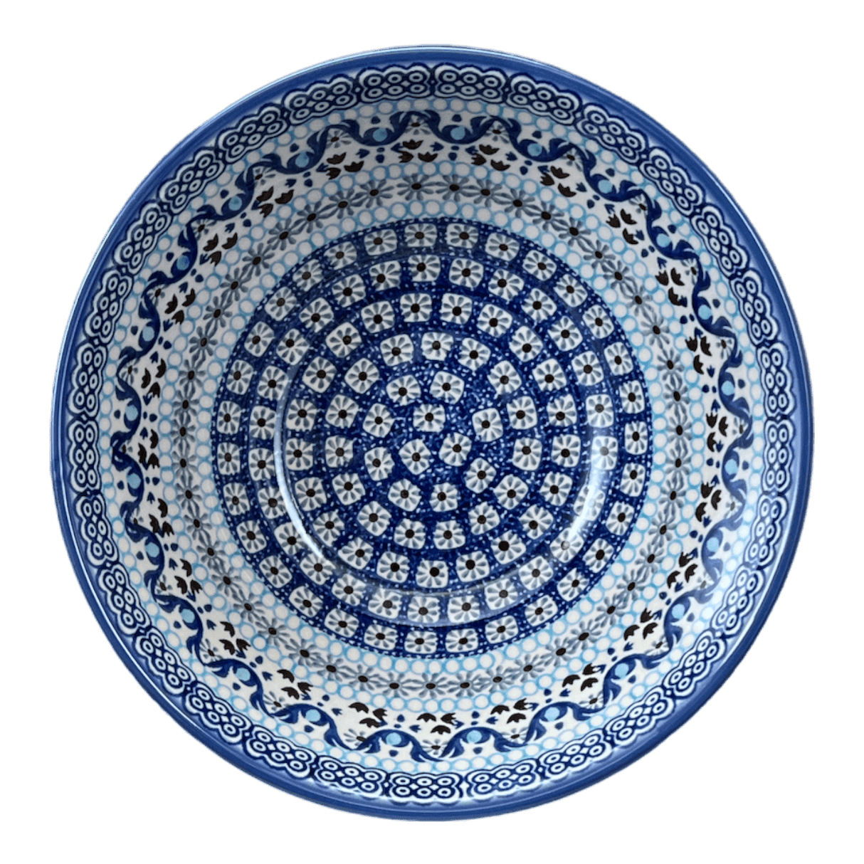 Bowl, Round, Kitchen, 7.75" in "Blue Ribbon" by Ceramika Artystyczna | A057-1026X