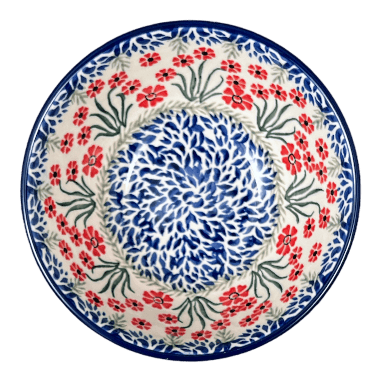 Bowl, Round, Kitchen, 6.75" in "Red Aster" by Ceramika Artystyczna | A058-1435X