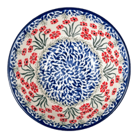 A picture of a Polish Pottery CA 6.75" Kitchen Bowl (Red Aster) | A058-1435X as shown at PolishPotteryOutlet.com/products/6-75-bowl-red-aster-a058-1435x