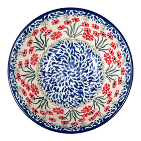 Polish Pottery CA 6.75" Kitchen Bowl (Red Aster) | A058-1435X Additional Image at PolishPotteryOutlet.com