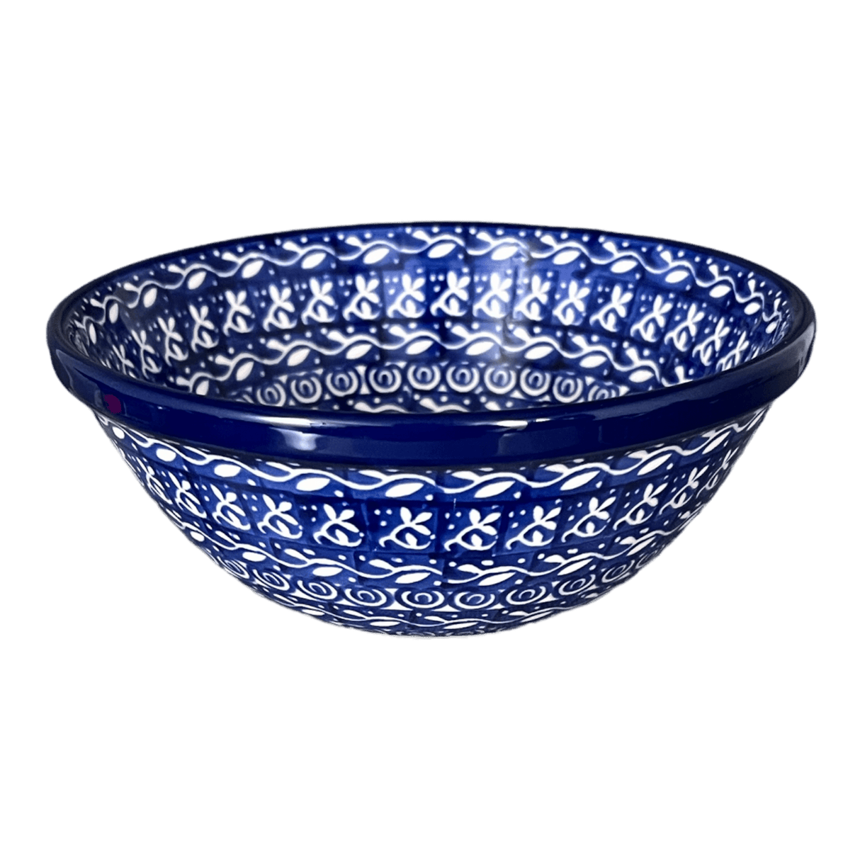 Bowl, Round, Kitchen, 6.75" in "Wavy Blues" by Ceramika Artystyczna | A058-905X