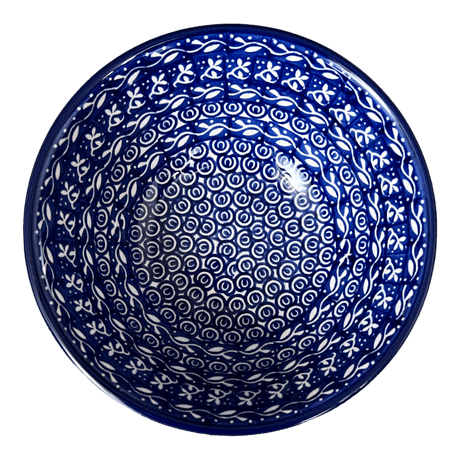 Bowl, Round, Kitchen, 6.75" in "Wavy Blues" by Ceramika Artystyczna | A058-905X