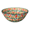 Polish Pottery C.A. 6.75" Kitchen Bowl (Tulip Burst) | A058-U4226 at PolishPotteryOutlet.com