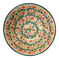 A picture of a Polish Pottery CA 6.75" Kitchen Bowl (Tulip Burst) | A058-U4226 as shown at PolishPotteryOutlet.com/products/6-75-kitchen-bowl-tulip-burst-a058-u4226