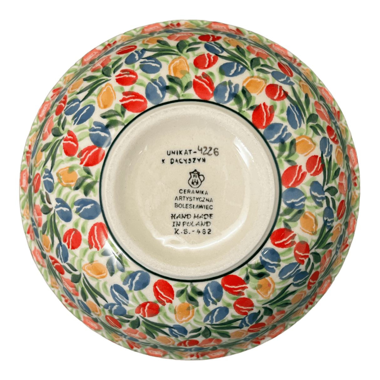 Bowl, Round, Kitchen, 6.75" in "Tulip Burst" by Ceramika Artystyczna | A058-U4226