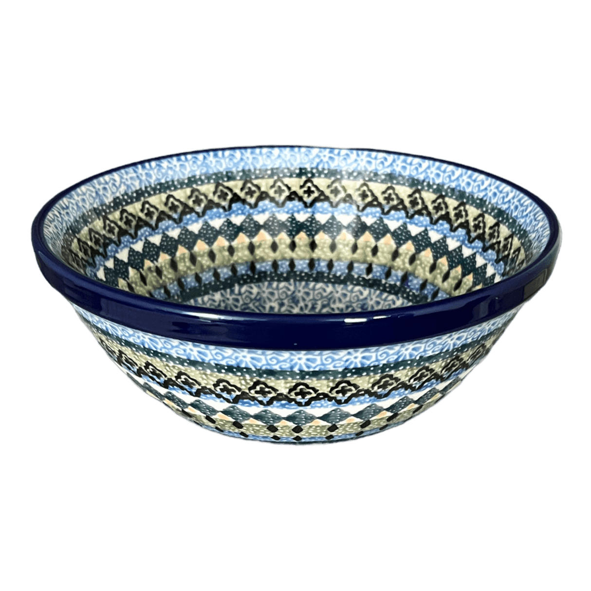 Bowl, Round, Kitchen, 6.75" in "Aztec Blues" by Ceramika Artystyczna | A058-U4428