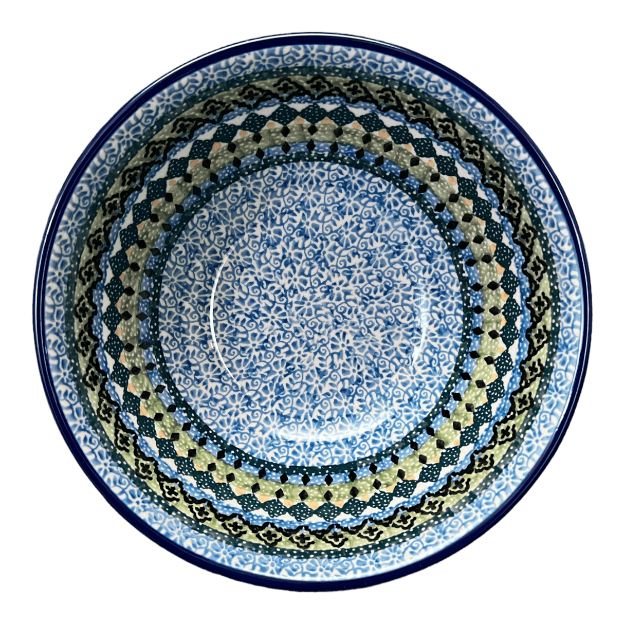 Bowl, Round, Kitchen, 6.75" in "Aztec Blues" by Ceramika Artystyczna | A058-U4428