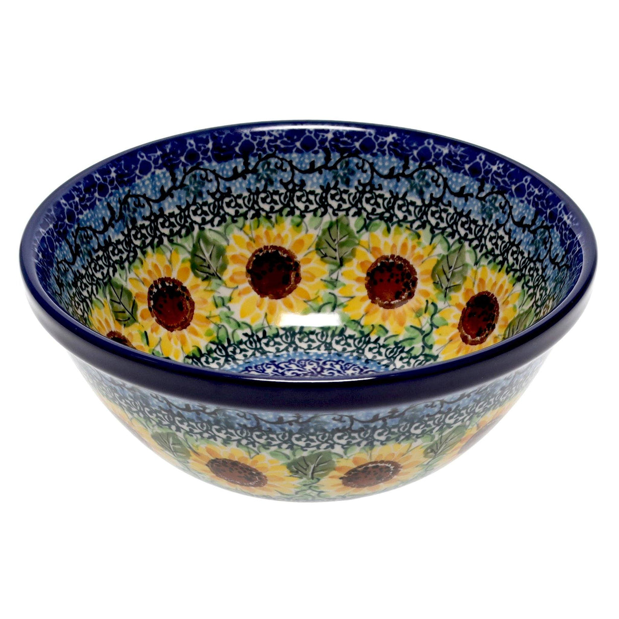 Bowl, Round, Kitchen, 6.75" in "Sunflowers" by Ceramika Artystyczna | A058-U4739