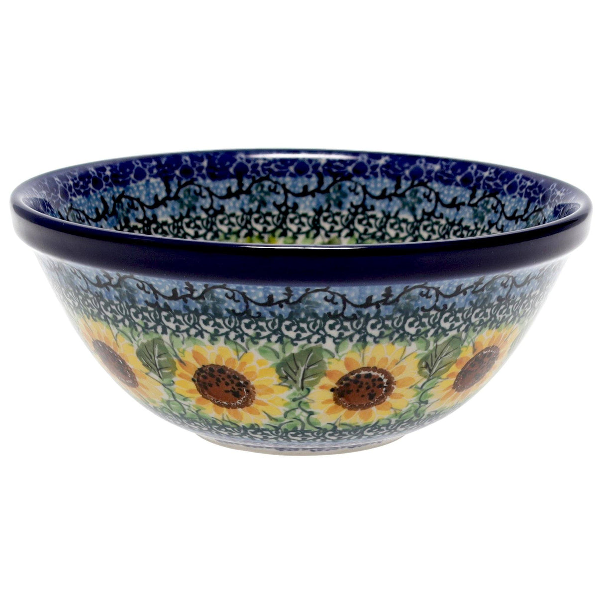 Bowl, Round, Kitchen, 6.75" in "Sunflowers" by Ceramika Artystyczna | A058-U4739
