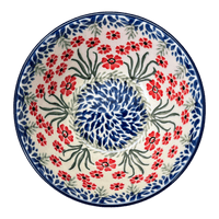 A picture of a Polish Pottery CA 5.5" Kitchen Bowl (Red Aster) | A059-1435X as shown at PolishPotteryOutlet.com/products/5-5-bowl-red-aster-a059-1435x
