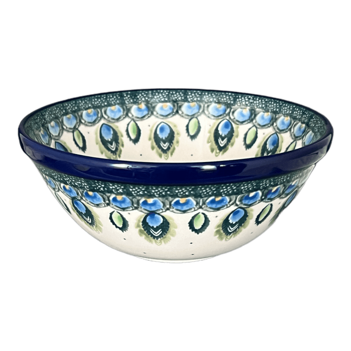 Bowl, Round, Kitchen, 5.5" in "Peacock Plume" by Ceramika Artystyczna | A059-2218X