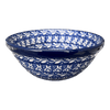 Polish Pottery Bowl, Round, Kitchen, 5.5" in "Wavy Blues" by Ceramika Artystyczna | A059-905X at PolishPotteryOutlet.com