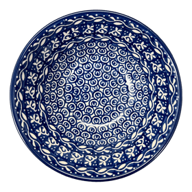 Polish Pottery Bowl, Round, Kitchen, 5.5" in "Wavy Blues" by Ceramika Artystyczna | A059-905X Additional Image at PolishPotteryOutlet.com