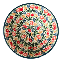 A picture of a Polish Pottery C.A. 5.5" Kitchen Bowl (Tulip Burst) | A059-U4226 as shown at PolishPotteryOutlet.com/products/5-5-bowl-tulip-burst-a059-u4226