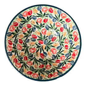 Polish Pottery Bowl, Round, Kitchen, 5.5" in "Tulip Burst" by Ceramika Artystyczna | A059-U4226 Additional Image at PolishPotteryOutlet.com