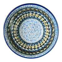 A picture of a Polish Pottery CA 5.5" Kitchen Bowl (Aztec Blues) | A059-U4428 as shown at PolishPotteryOutlet.com/products/5-5-bowl-aztec-blues-a059-u4428
