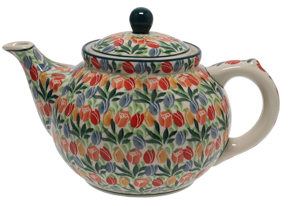 Teapot, 1.2 Liter in "Tulip Burst" by Ceramika Artystyczna | A060-U4226