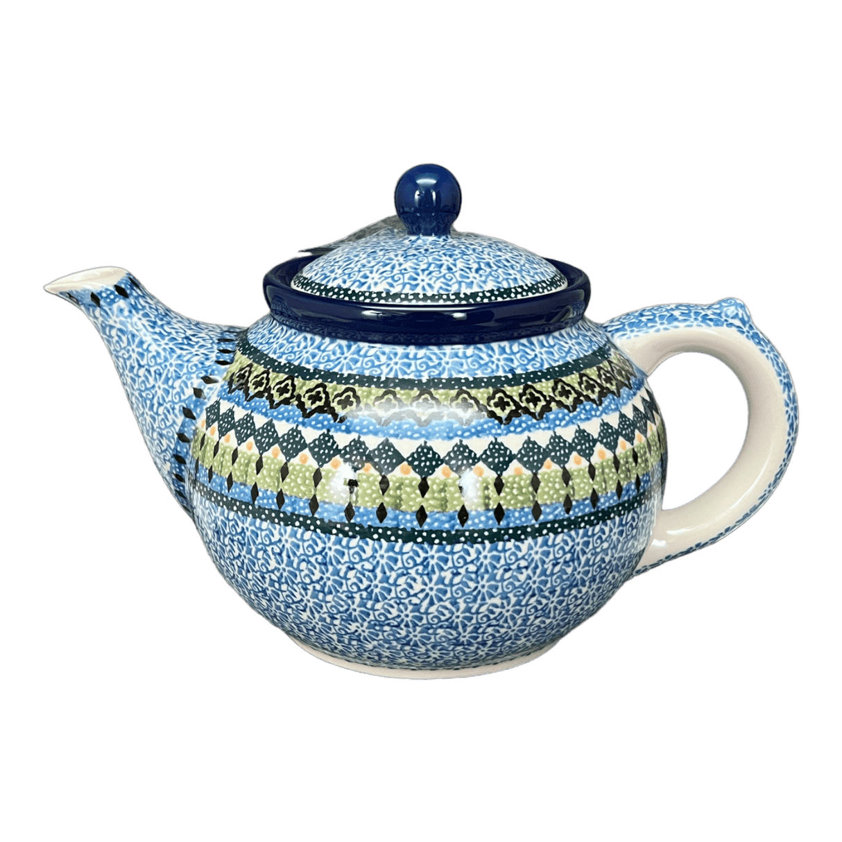 Teapot, 1.2 Liter in "Aztec Blues" by Ceramika Artystyczna | A060-U4428